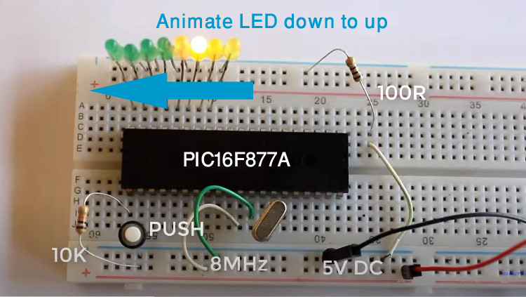 Animate LED down to up image