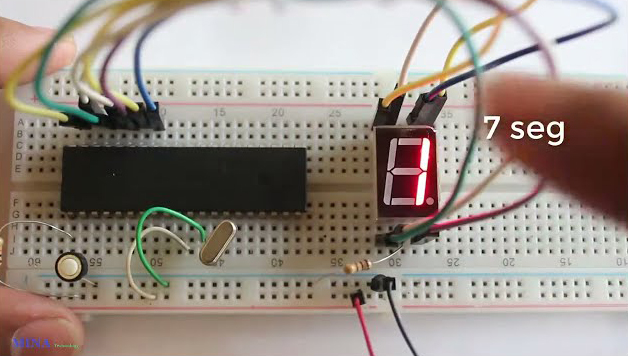 Seven segment display interfacing image